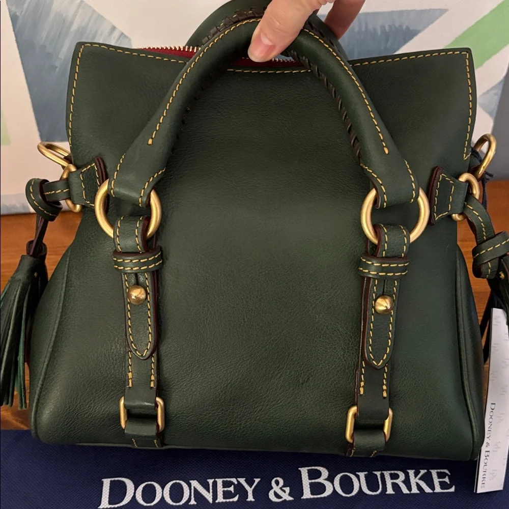 NWT Dooney & Bourke Florentine Micro Satchel in Ivy - Picture 6 of 8